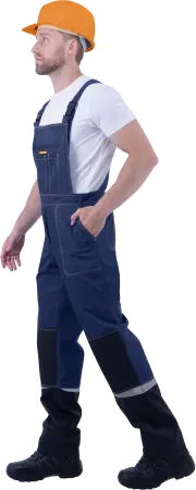 Костюм КМ-10 ЛЮКС с ПК (т.синий/оранжевый)