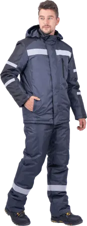 Куртка РОУД зимняя (т.серый/черный)