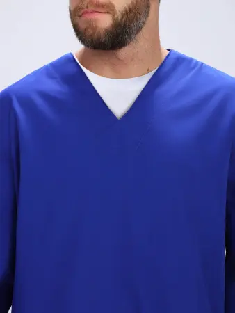 Костюм ХАССП-БАЗА с БР (васильковый) мужские медицинские