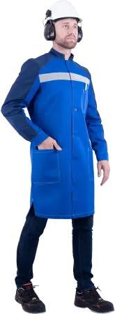 Халат РОУД (василек/т.синий)