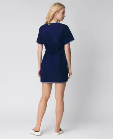 Халат САКУРА женский (т.синий)