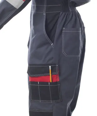 Комбинезон ФОРМУЛА с СОП (т.серый/красный/черный)