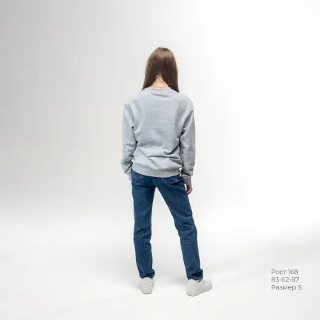 Толстовка REDFORT 355 петля-диагональ (серый меланж)