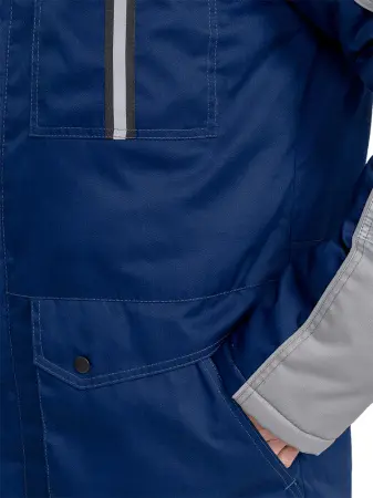 Костюм RONTA KS580 зимний с ПК (т.синий/св.серый)