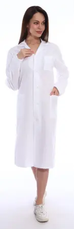Халат медицинский женский Бязь ГОСТ (белый) женские медицинские