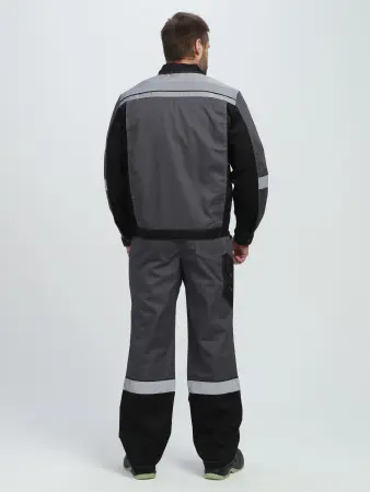 Костюм ВИВАТ-1 ПРЕМИУМ СН МВО с БР (т.серый/черный/св.серый)