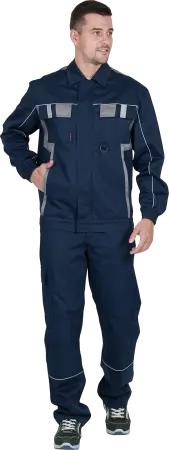 Костюм КОНФОРМ ИМПОРТ с БР (т.синий/серый)