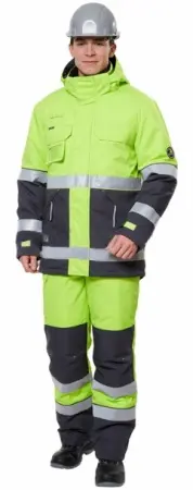 Костюм КРОН зимний с БР (лимон/т.серый)