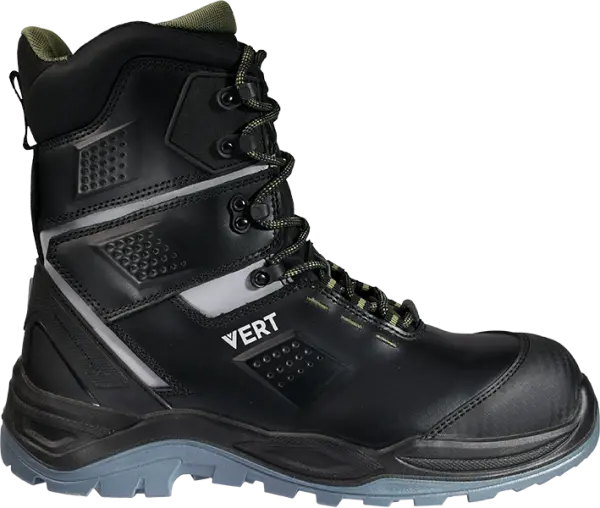 Ботинки VERT ПУ/ТПУ высокий берец кожаные с КП и КС (черный)