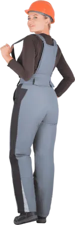 Брюки ХАЙ-ТЕК женские зимние (серый/черный)