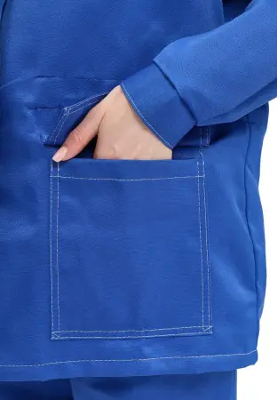 Костюм УДАРНИК женский с БР (василек/св.серый)