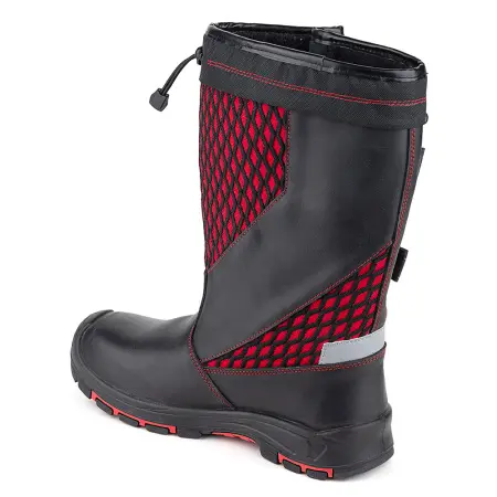 Сапоги ЛИДЕР ИМПОРТ 8762-1РНМ-1 ПУ/Резина шерст.мех с КП (красный/черный)