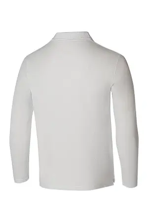 Тенниска-поло с длинным рукавом (белый)