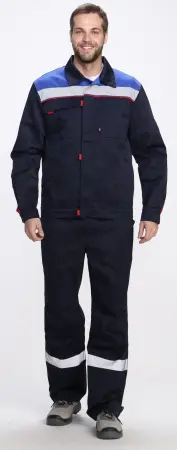 Костюм ФЛОФТ-1 СОП UZ с БР (т.синий/васильковый/красный)