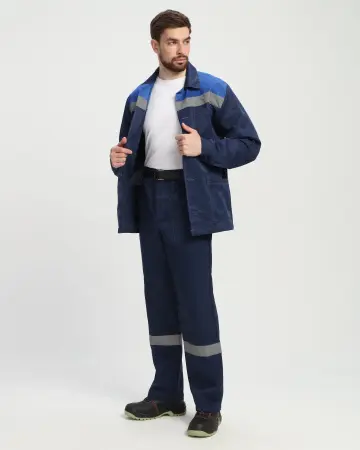 Костюм СТАНДАРТ СОП усиленный с БР (т.синий/васильковый)