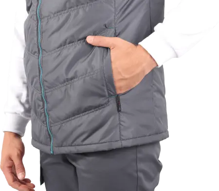 Жилет ГАЛАКТИКА зимний (серый/бирюза)