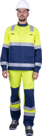 Костюм РЕФЛЕКТ-1 сигнальный с ПК (желтый/синий)