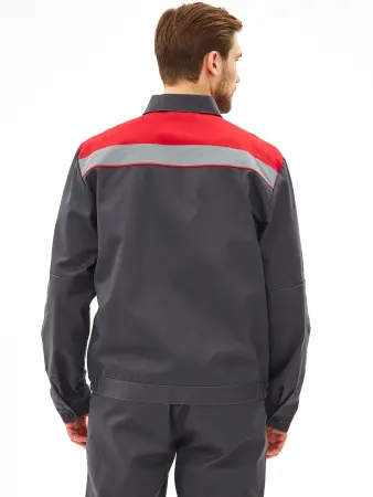 Костюм ЛИПЕЦК-1 СОП CH с БР (т.серый/красный)