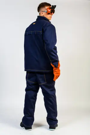 Костюм сварщика ВОЛАТ с БР утепленный 1 класс (синий)