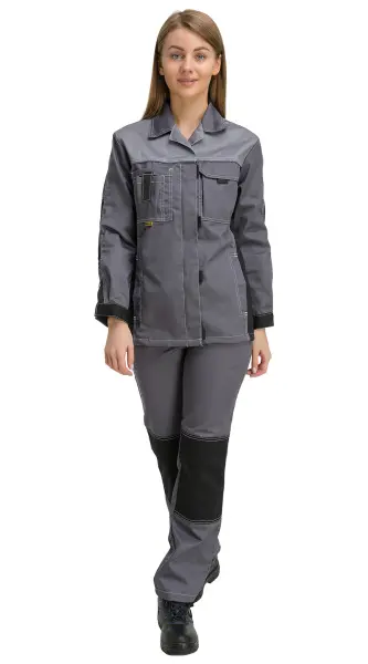 Костюм RONTA KS214 женский с БР (т.серый/св.серый/чёрный) Костюм RONTA KS214 женский с БР (т.серый/св.серый/чёрный)