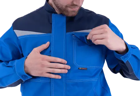 Костюм КМ-10 ЛЮКС летний с ПК (василек/т.синий)