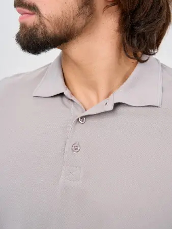 Рубашка-поло с коротким рукавом (серый)