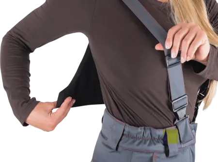 Костюм КМ-10 ЛЮКС жен. зимний c БР (серый/красный)