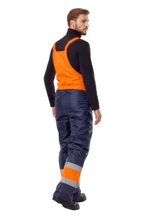 Костюм сигнальный зимний с ПК (оранжевый/синий)