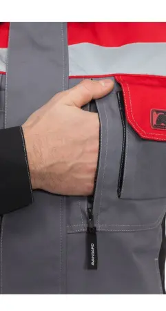 Куртка ВИВАТ (серый/красный/черный)