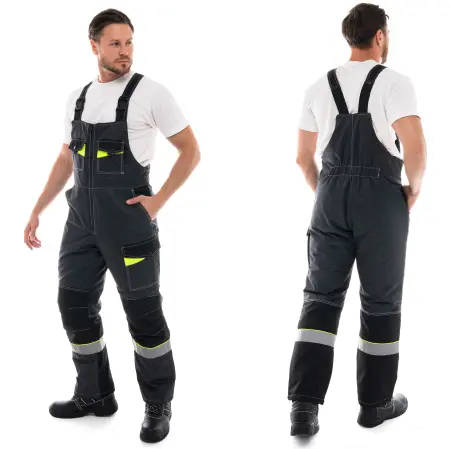 Костюм ОРЕГОН-МЕМБРАНА зимний с ПК (т. серый/черный/лимонный)