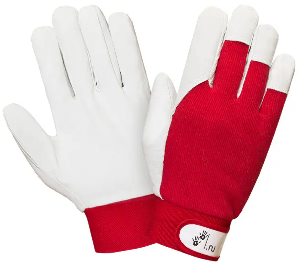 Перчатки 2HANDS 0755 (0255) кожаные комбинированные на велкро Перчатки 2HANDS 0755 (0255) кожаные комбинированные на велкро