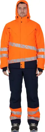 Куртка ACTIVE зимняя (оранжевый/синий)