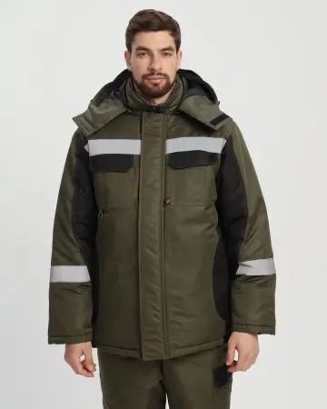 Костюм ВЕКТРОН-2 СОП зимний с ПК (хаки/черный) Костюм ВЕКТРОН-2 СОП зимний с ПК (хаки/черный)