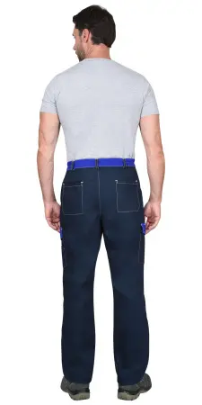 Брюки СИРИУС-КАРАТ-РОСС (т.синий/васильковый)