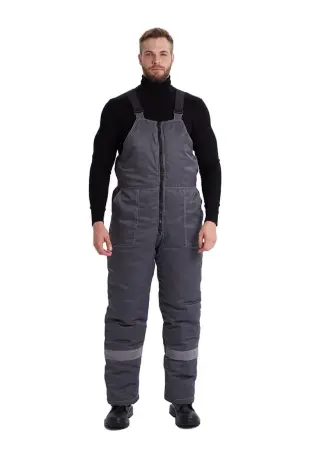 Костюм ВЬЮГА зимний с ПК (т.серый/красный)