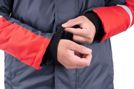 Куртка РОУД зимняя (т.серый/красный)