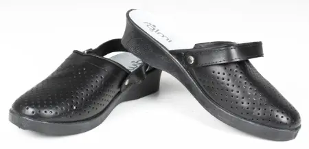 Сабо ЭМАНУЭЛА ПВХ ALMI 6802-00101 женские нат.кожа (черный)