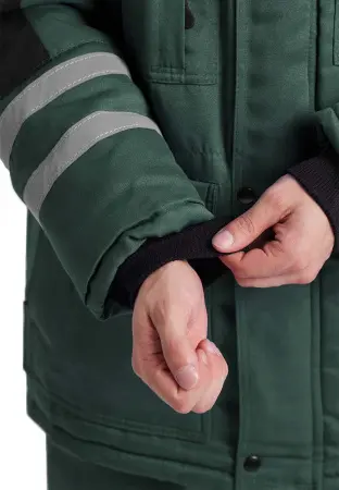 Костюм ЗИМНИК зимний с БР (т.зеленый/черный)
