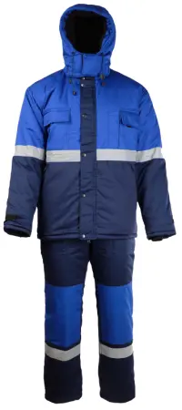 Костюм АРКТИКА зимний с ПК (т.синий/васильковый)