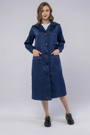 Халат ИТР женский (т.синий)