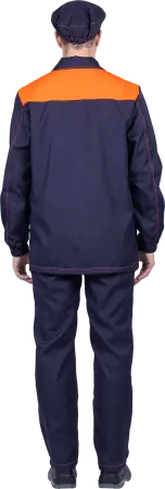 Костюм ХИМОС противокислотный (т.синий/оранжевый)