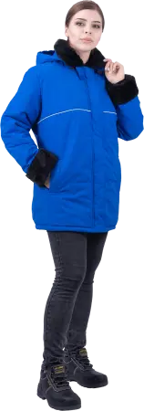 Куртка ЗИМУШКА женская зимняя (васильковый)