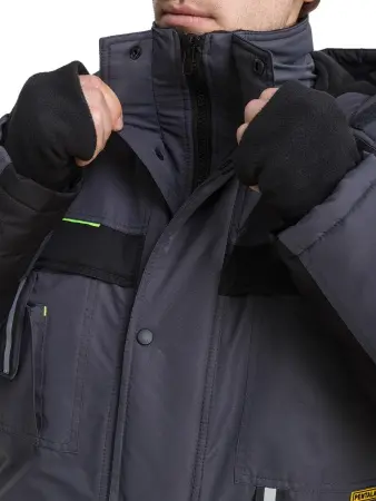 Куртка RONTA KR930 MEMBRANE зимняя (т.серый/черный/лайм)