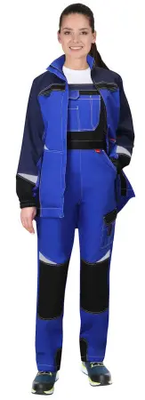 Костюм СИРИУС-ФАВОРИТ-МЕГА женский с ПК (черный/васильковый)