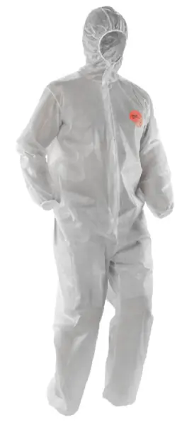 Комбинезон RUGARD® от производственных загрязнений одноразовый (белый/голубой)