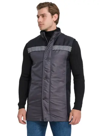 Жилет RONTA JT3085 зимний (т.серый/черный)