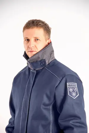 Костюм сварщика ВОЛАТ-У с БР утепленный 2 класс (синий)