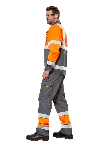 Костюм ИЛИОН сигнальный с БР (оранжевый/серый)