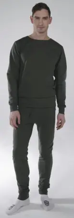 Белье трикотажное с начесом (оливковый)