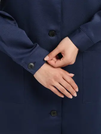 Халат ЛИГОР женский (т.синий/васильковый)